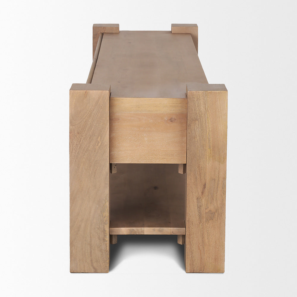 Mercana - Beth Light Brown Wood Media Console - 70634 view 3