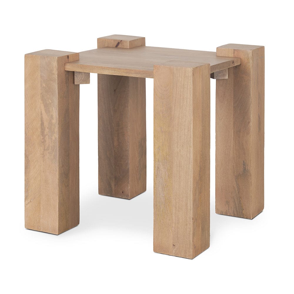 Mercana - Beth Light Brown Wood Square Accent Table - 70633_CLOSEOUT view 1