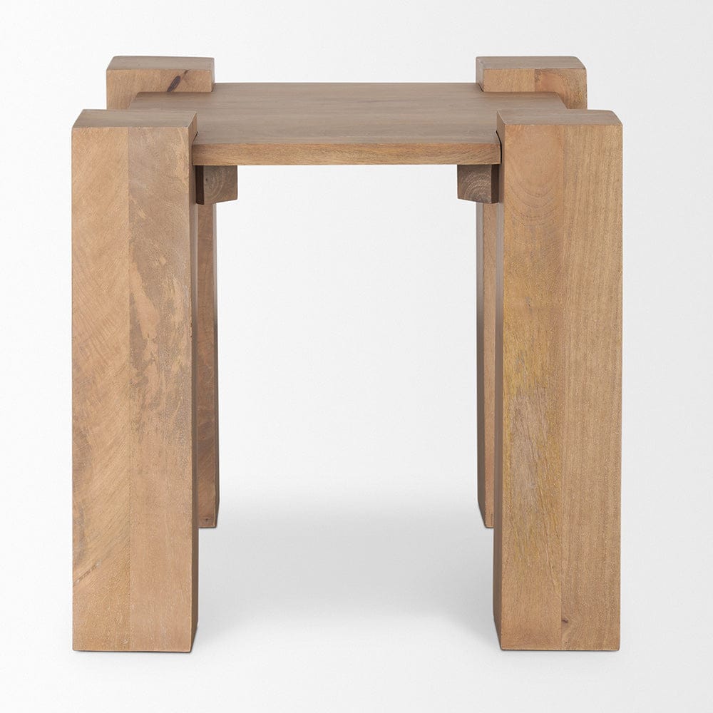 Mercana - Beth Light Brown Wood Square Accent Table - 70633_CLOSEOUT view 2