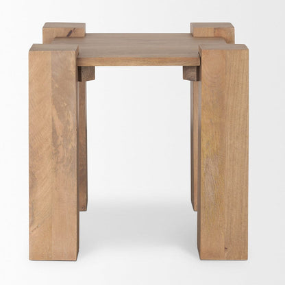 Mercana - Beth Light Brown Wood Square Accent Table - 70633_CLOSEOUT view 2