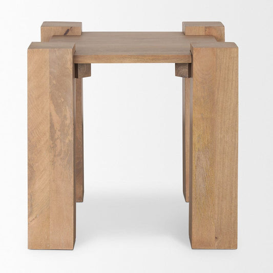 Mercana - Beth Light Brown Wood Square Accent Table - 70633_CLOSEOUT view 2