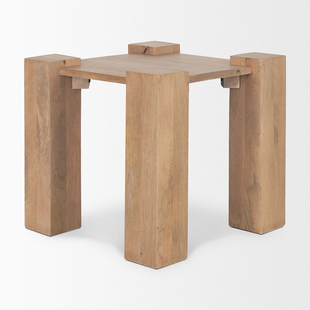 Mercana - Beth Light Brown Wood Square Accent Table - 70633_CLOSEOUT view 3