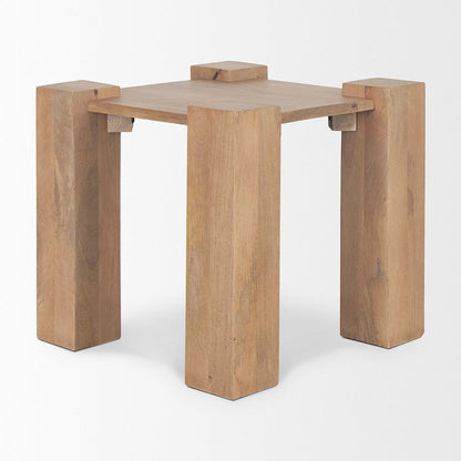 Mercana - Beth Light Brown Wood Square Accent Table - 70633_CLOSEOUT view 3