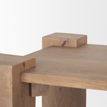 Mercana - Beth Light Brown Wood Square Accent Table - 70633_CLOSEOUT view 4