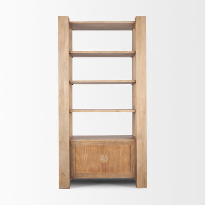 Mercana - Beth Light Brown Wood w/ Open and Closed Storage Shelving Unit - 70636-AB view 4