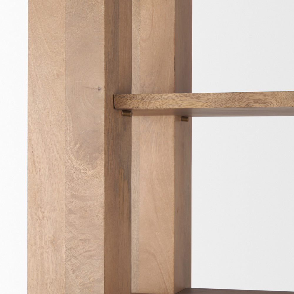Mercana - Beth Light Brown Wood w/ Open and Closed Storage Shelving Unit - 70636-AB view 8