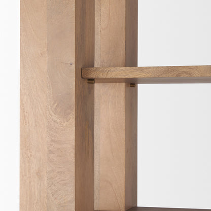 Mercana - Beth Light Brown Wood w/ Open and Closed Storage Shelving Unit - 70636-AB view 8