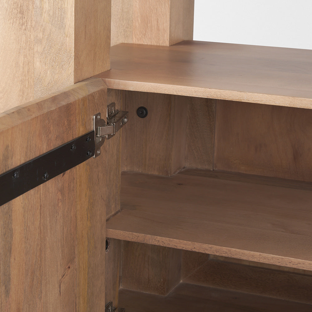 Mercana - Beth Light Brown Wood w/ Open and Closed Storage Shelving Unit - 70636-AB view 10