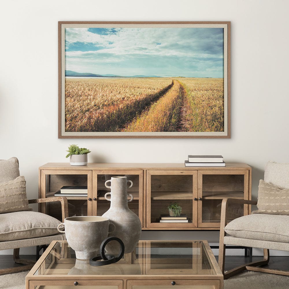 Mercana - Between The Fields by Matt Roseveare a Hand Embellished Textured Framed Art Print Matted under Glass - 15319 view 8