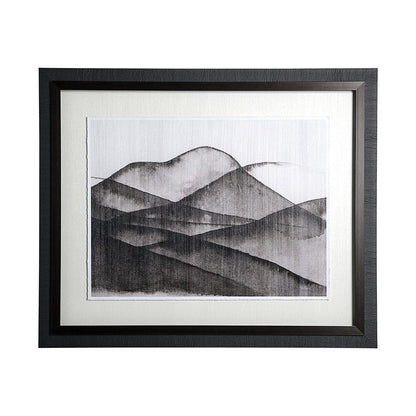 Mercana - Beyond the Rainy Hills II by Mercana Studio Hand Embellished Framed Art Print Matted under Glass - 13051 view 1