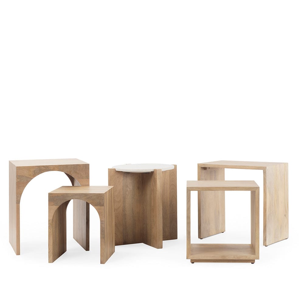 Mercana - Bianca Wood and Marble Accent Table - 69914 view 8
