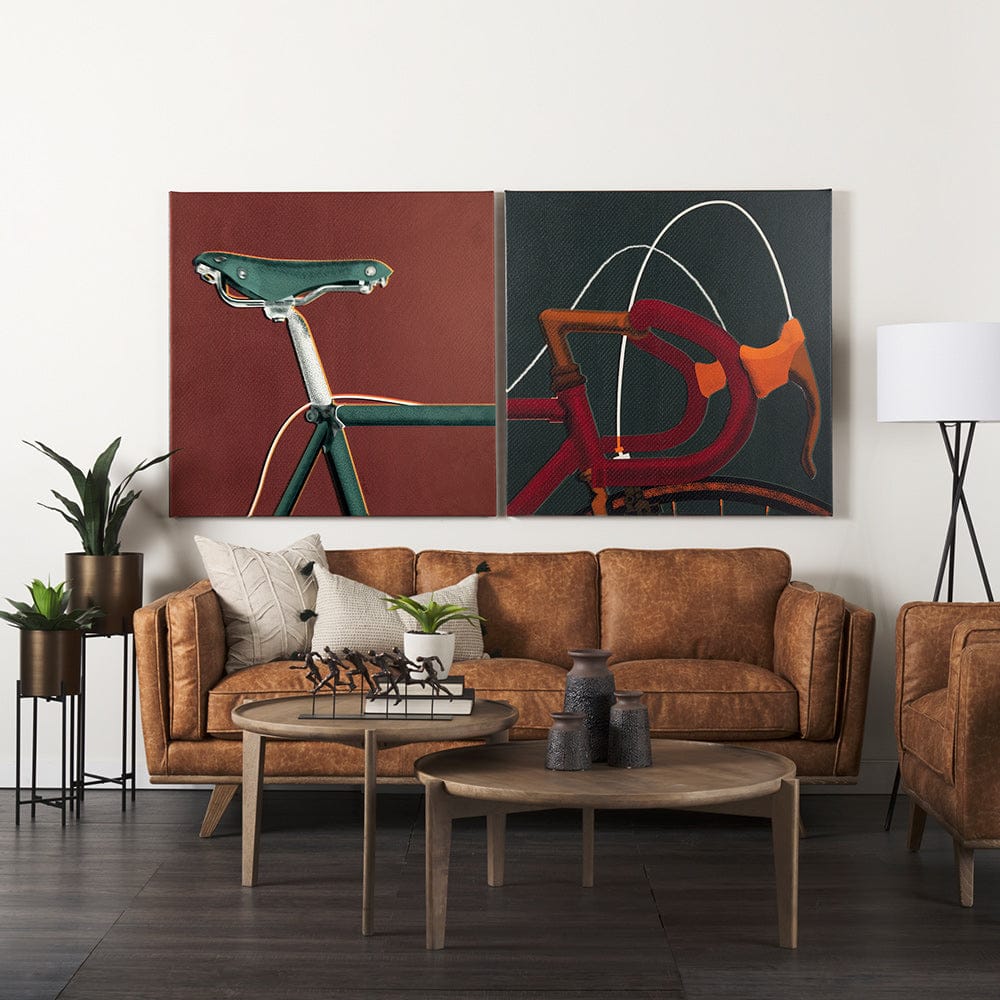 Mercana - Bike Handle Green by Alarm a Hand Embellished Textured Canvas - 102019-L view 7