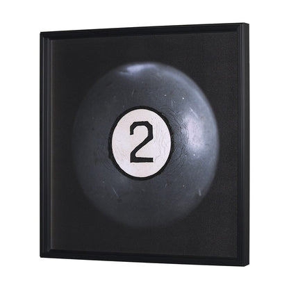 Mercana - Billiard III 2 Ball by Chris Dunker a Hand Embelished Textured Framed Art Decograph Print - 15297 view 2