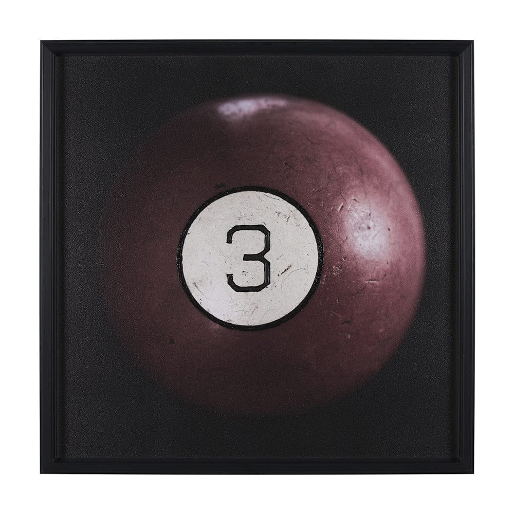 Mercana - Billiard IV 3 Ball by Chris Dunker a Hand Embelished Textured Framed Art Decograph Print - 15298 view 1