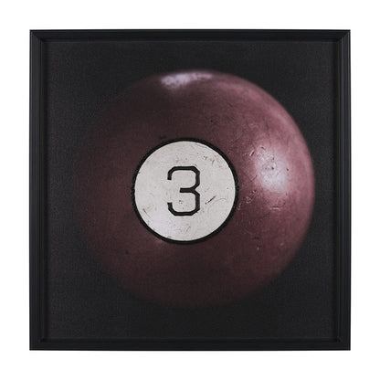 Mercana - Billiard IV 3 Ball by Chris Dunker a Hand Embelished Textured Framed Art Decograph Print - 15298 view 1
