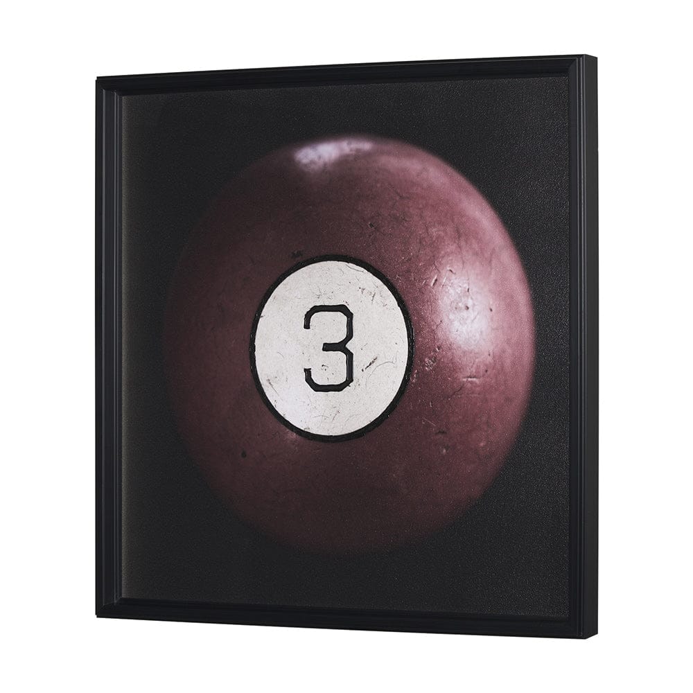 Mercana - Billiard IV 3 Ball by Chris Dunker a Hand Embelished Textured Framed Art Decograph Print - 15298 view 2
