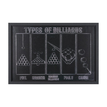Mercana - Billiards by Mercana Studio a Hand Embelished Textured Framed Art Print - 15403 view 1