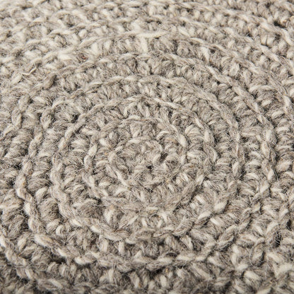 Mercana - Bina 19.0L x 19.0W x 15.0H Taupe 4 Legged Wool Stool - 69511 view 8