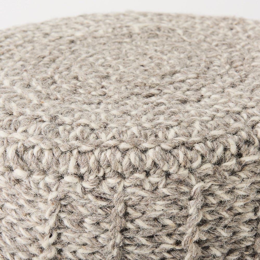 Mercana - Bina 19.0L x 19.0W x 15.0H Taupe 4 Legged Wool Stool - 69511 view 9