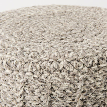 Mercana - Bina 19.0L x 19.0W x 15.0H Taupe 4 Legged Wool Stool - 69511 view 9
