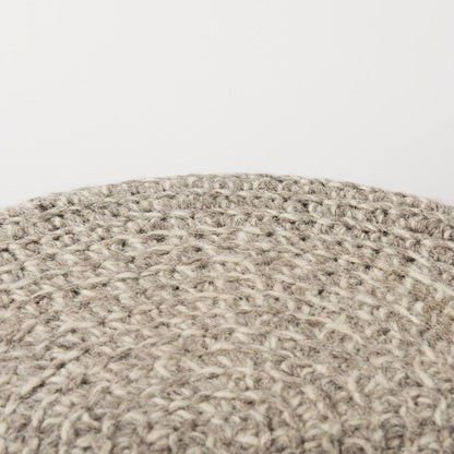 Mercana - Bina 24.0L x 24.0W x 14.0H Light Gray 4 Legged Wool Stool - 69512 view 7