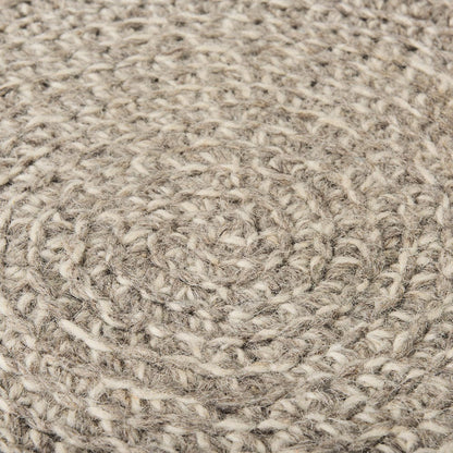 Mercana - Bina 24.0L x 24.0W x 14.0H Light Gray 4 Legged Wool Stool - 69512 view 8