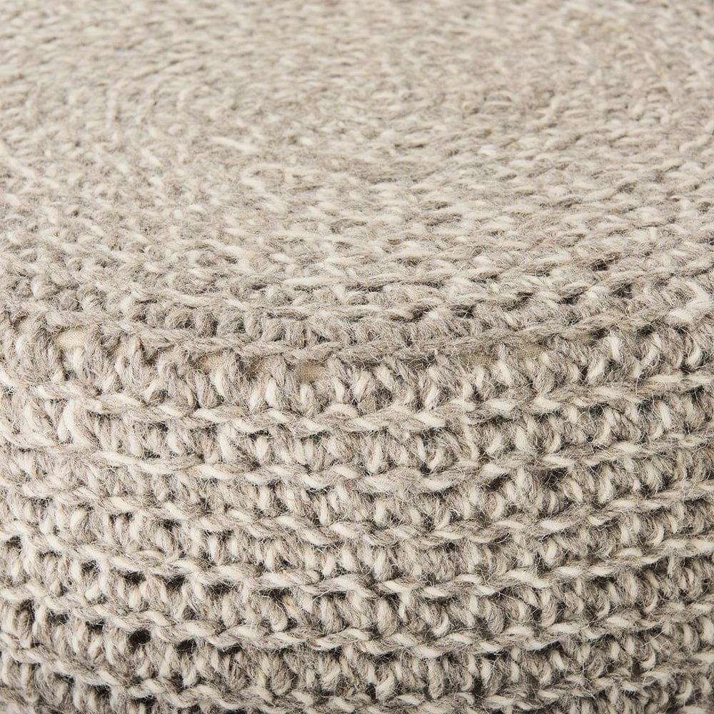 Mercana - Bina 24.0L x 24.0W x 14.0H Light Gray 4 Legged Wool Stool - 69512 view 9