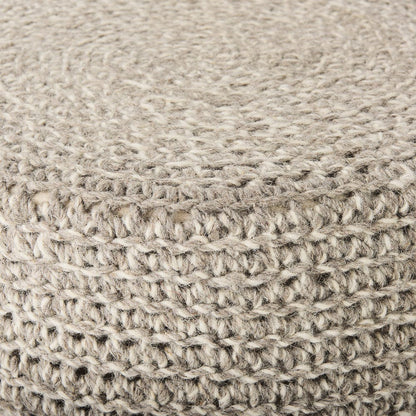 Mercana - Bina 24.0L x 24.0W x 14.0H Light Gray 4 Legged Wool Stool - 69512 view 9