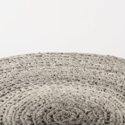 Mercana - Bina 30.0L x 30.0W x 15.0H Dark Gray 4 Legged Wool Stool - 69513 view 7