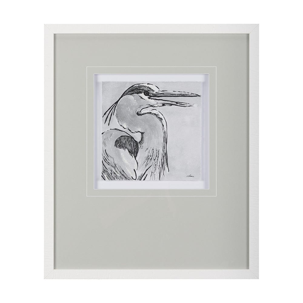 Mercana - Bird Portrait Sketch I by Mercana Studio Hand Embellished Framed Art Print Matted under Glass - 14845 view 1