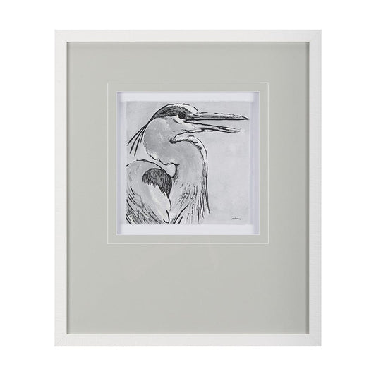 Mercana - Bird Portrait Sketch I by Mercana Studio Hand Embellished Framed Art Print Matted under Glass - 14845 view 1
