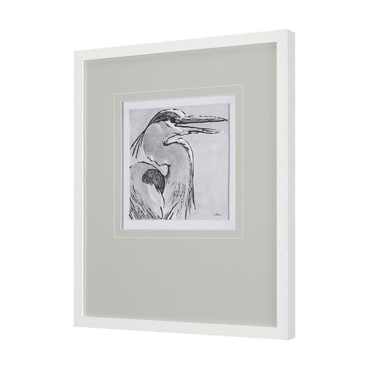 Mercana - Bird Portrait Sketch I by Mercana Studio Hand Embellished Framed Art Print Matted under Glass - 14845 view 2