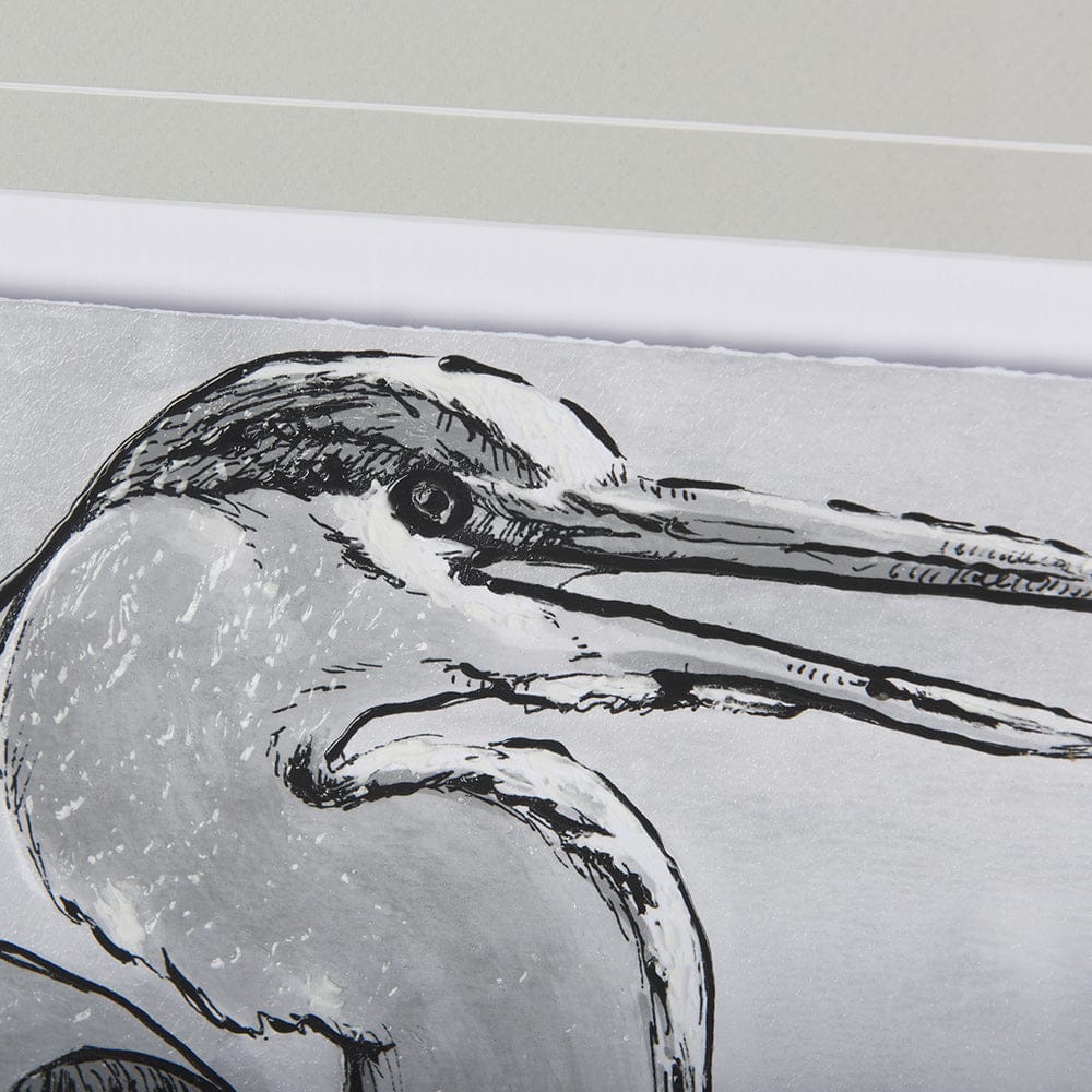 Mercana - Bird Portrait Sketch I by Mercana Studio Hand Embellished Framed Art Print Matted under Glass - 14845 view 7