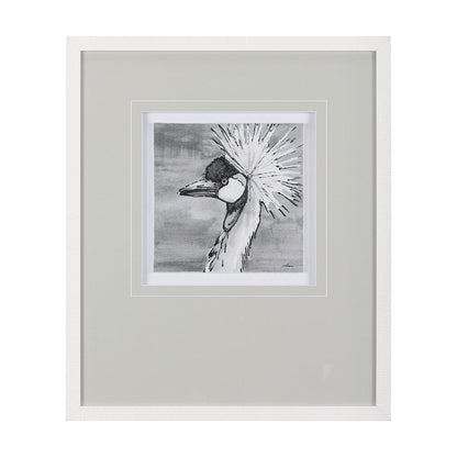 Mercana - Bird Portrait Sketch II by Mercana Studio Hand Embellished Framed Art Print Matted under Glass - 14846 view 1