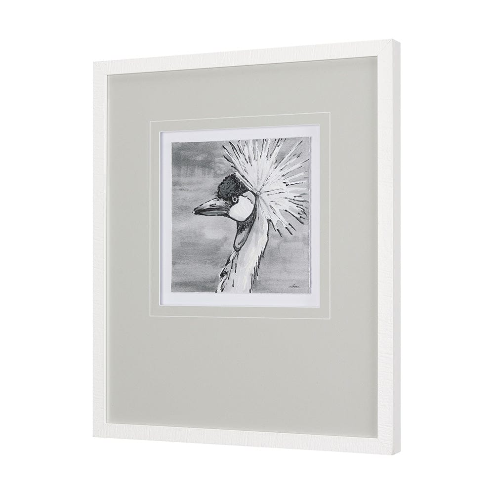 Mercana - Bird Portrait Sketch II by Mercana Studio Hand Embellished Framed Art Print Matted under Glass - 14846 view 2