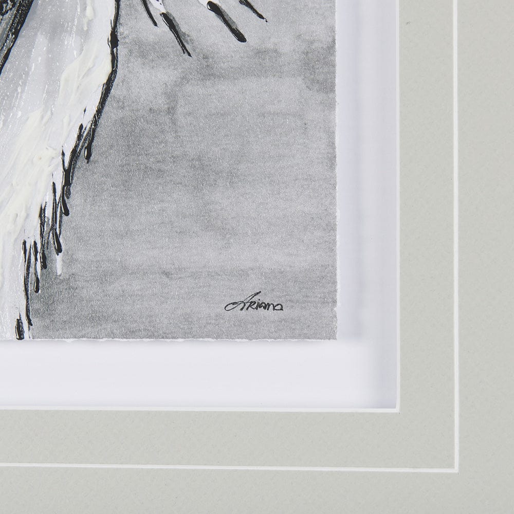 Mercana - Bird Portrait Sketch II by Mercana Studio Hand Embellished Framed Art Print Matted under Glass - 14846 view 6