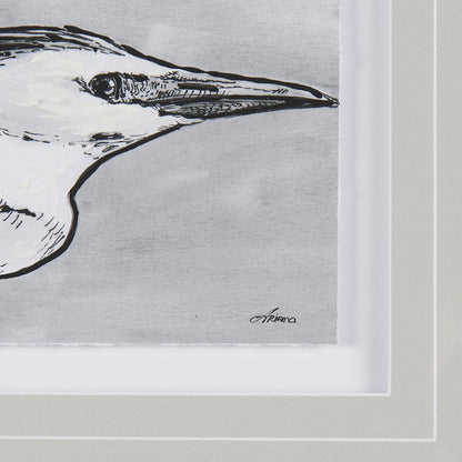 Mercana - Bird Portrait Sketch III by Mercana Studio Hand Embellished Framed Art Print Matted under Glass - 14847 view 6