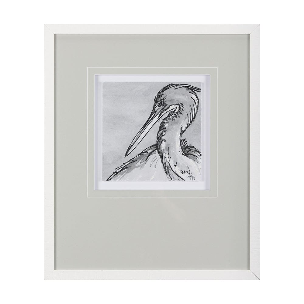 Mercana - Bird Portrait Sketch IV by Mercana Studio Hand Embellished Framed Art Print Matted under Glass - 14848 view 1