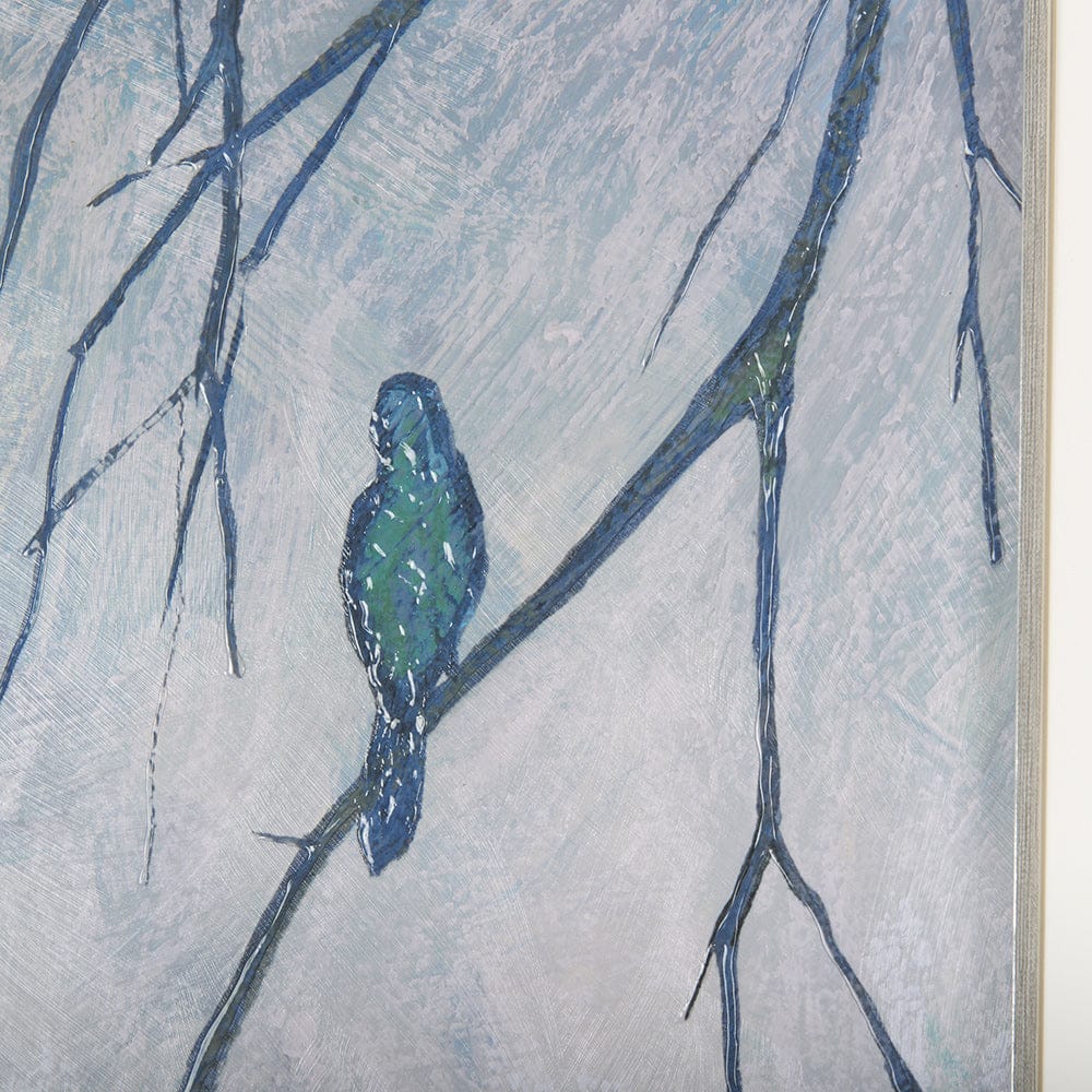 Mercana - Bird Song I by Mercana Studio a Hand Embellished Textured Framed Art Print Matted under Glass - 14867 view 7