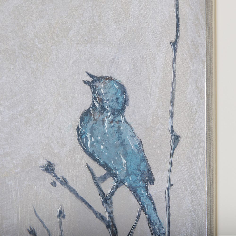 Mercana - Bird Song II by Mercana Studio a Hand Embelished Textured Framed Art Print Matted under Glass - 14868 view 7