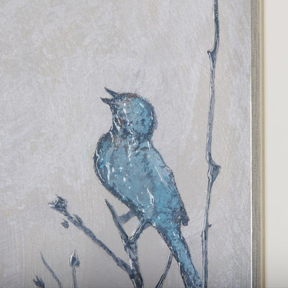 Mercana - Bird Song II by Mercana Studio a Hand Embelished Textured Framed Art Print Matted under Glass - 14868 view 7