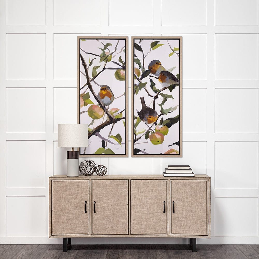 Mercana - Birds & Apples I by Mercana Studio a Hand Embellished Textured Framed Canvas - 102596-FL view 8