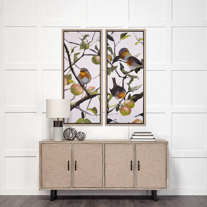 Mercana - Birds & Apples I by Mercana Studio a Hand Embellished Textured Framed Canvas - 102596-FL view 8