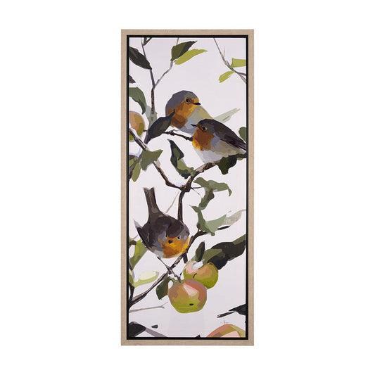 Mercana - Birds & Apples II by Mercana Studio a Hand Embellished Textured Framed Canvas - 102597-FL view 1