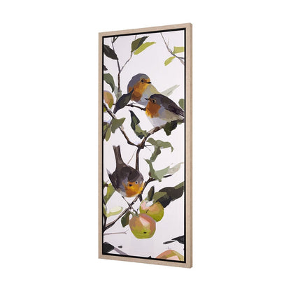 Mercana - Birds & Apples II by Mercana Studio a Hand Embellished Textured Framed Canvas - 102597-FL view 2