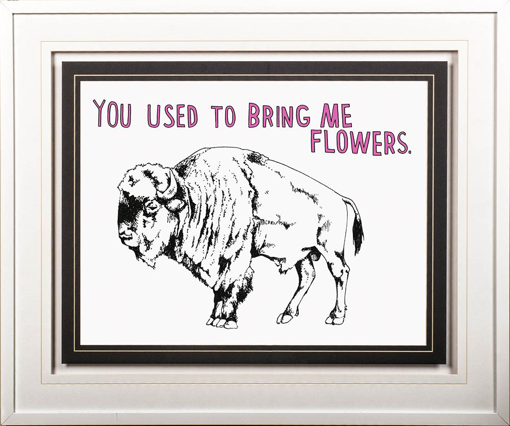 Mercana - Bison by Marie, Natasha a Framed Art Print Matted under Glass - 10304 view 2