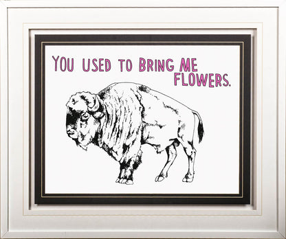 Mercana - Bison by Marie, Natasha a Framed Art Print Matted under Glass - 10304 view 2