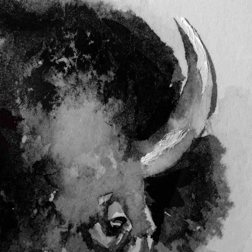 Mercana - Bison I by Mercana Studio a Hand Embellished Textured Framed Art Print Matted under Glass - 13615 view 7