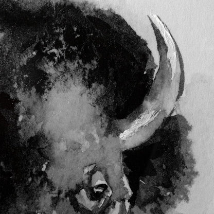 Mercana - Bison I by Mercana Studio a Hand Embellished Textured Framed Art Print Matted under Glass - 13615 view 7
