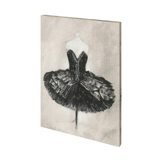 Mercana - Black Ballet Dress I by Ethan Harper a Hand Embellished Textured Canvas - 101222-S view 1